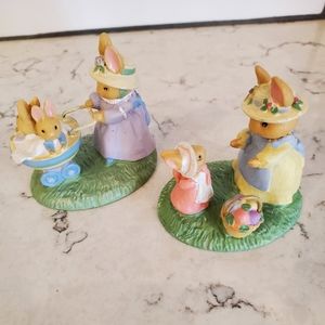 Lot of two vintage easter bunnies by Avon. Forest Friends